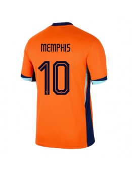 Nederländerna Memphis Depay #10 Replika Hemmakläder EM 2024 Kortärmad